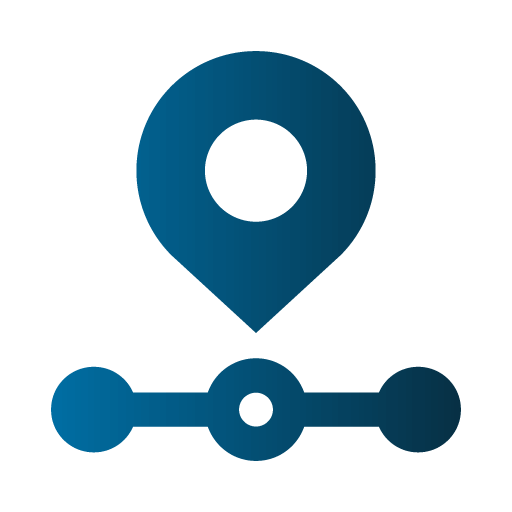 asset and inventory management icon showing a location marker