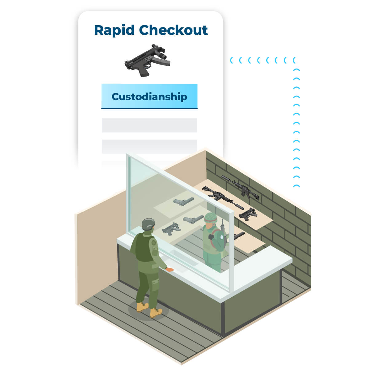rapid check-in and check-out for armory asset management equipment